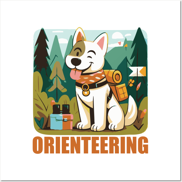 Orienteeering, guide dog, the best company Wall Art by Andloart